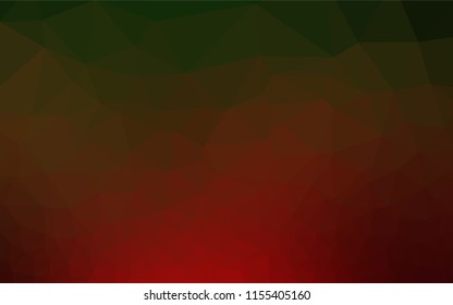 Dark Green, Red vector abstract mosaic pattern. Glitter abstract illustration with an elegant design. The elegant pattern can be used as part of a brand book.