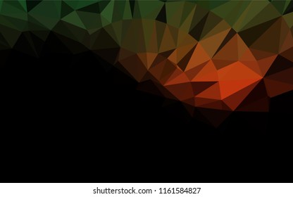 Dark Green, Red vector abstract mosaic background. Modern geometrical abstract illustration with gradient. Brand new design for your business.