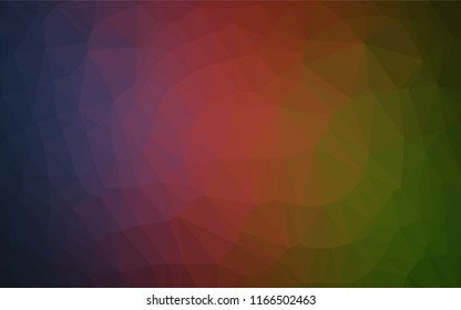 Dark Green, Red vector abstract polygonal cover. An elegant bright illustration with gradient. Brand new style for your business design.