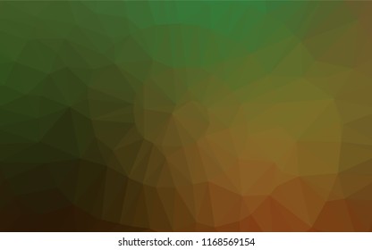 Dark Green, Red vector abstract polygonal texture. Colorful illustration in abstract style with gradient. A new texture for your design.
