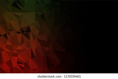 Dark Green, Red vector abstract mosaic backdrop. A completely new color illustration in a vague style. The textured pattern can be used for background.