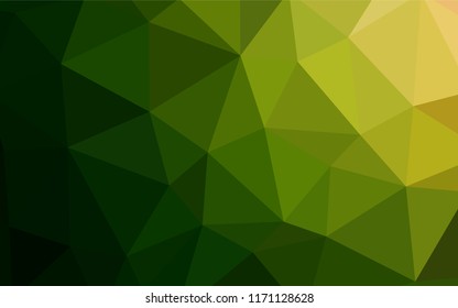 Dark Green, Red vector abstract mosaic background. Glitter abstract illustration with an elegant triangles. A completely new design for your leaflet.