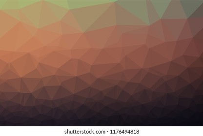 Dark Green, Red vector abstract polygonal texture. Modern geometrical abstract illustration with gradient. A new texture for your design.