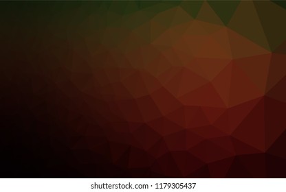 Dark Green, Red vector abstract mosaic backdrop. Creative illustration in halftone style with gradient. A completely new template for your business design.