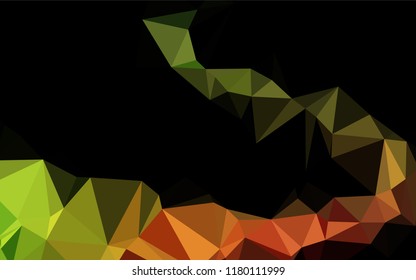 Dark Green, Red vector abstract mosaic pattern. Colorful abstract illustration with gradient. The polygonal design can be used for your web site.