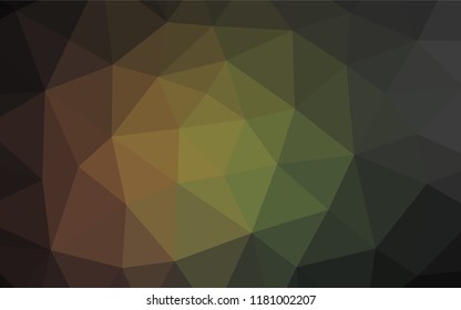 Dark Green, Red vector abstract polygonal cover. Creative illustration in halftone style with gradient. A completely new template for your business design.