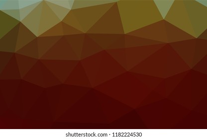 Dark Green, Red vector abstract polygonal layout. Colorful abstract illustration with gradient. Triangular pattern for your business design.