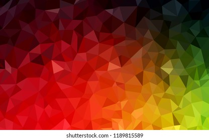 Dark Green, Red vector abstract polygonal pattern. Creative illustration in halftone style with triangles. A new texture for your web site.
