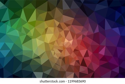 Dark Green, Red vector abstract polygonal template. Glitter abstract illustration with an elegant triangles. A completely new design for your leaflet.