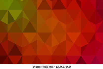 Dark Green, Red vector abstract mosaic pattern. Elegant bright polygonal illustration with gradient. Brand new style for your business design.
