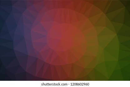 Dark Green, Red vector abstract polygonal layout. A sample with polygonal shapes. The polygonal design can be used for your web site.
