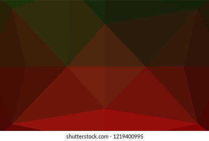 Dark Green, Red vector abstract polygonal layout. Colorful abstract illustration with gradient. The completely new template can be used for your brand book.