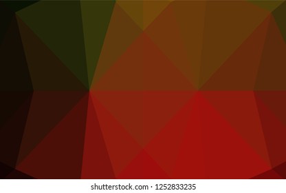 Dark Green, Red vector abstract mosaic pattern. A sample with polygonal shapes. The completely new template can be used for your brand book.