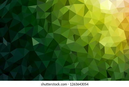 Dark Green, Red vector abstract polygonal background. Glitter abstract illustration with an elegant triangles. Best triangular design for your business.