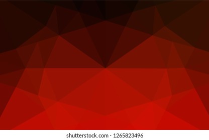 Dark Green, Red vector abstract mosaic background. Brand new colored illustration in blurry style with gradient. Triangular pattern for your business design.