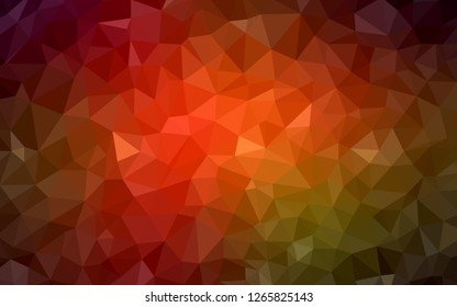 Dark Green, Red vector abstract polygonal background. A completely new color illustration in a polygonal style. Triangular pattern for your design.