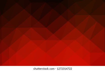 Dark Green, Red vector abstract mosaic background. Glitter abstract illustration with an elegant design. The best triangular design for your business.