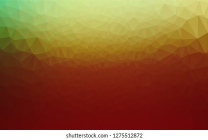 Dark Green, Red vector abstract polygonal cover. Glitter abstract illustration with an elegant design. A completely new design for your business.