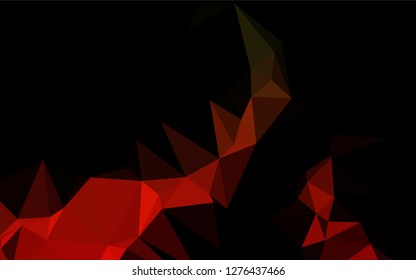 Dark Green, Red vector abstract mosaic backdrop. A completely new color illustration in a vague style. Triangular pattern for your business design.