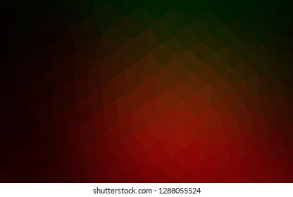 Dark Green, Red vector abstract mosaic pattern. A completely new color illustration in a vague style. Elegant pattern for a brand book.