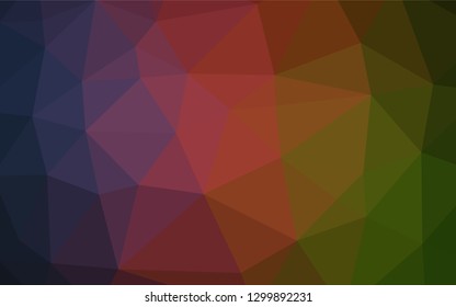 Dark Green, Red vector abstract polygonal layout. Colorful illustration in abstract style with gradient. A new texture for your design.