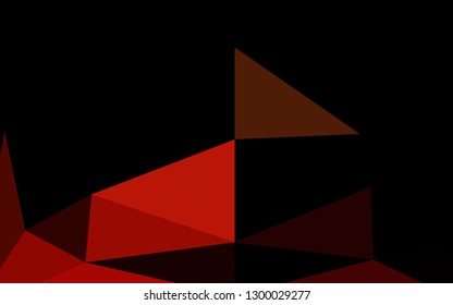 Dark Green, Red vector abstract polygonal cover. A vague abstract illustration with gradient. The best triangular design for your business.
