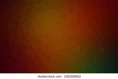 Dark Green, Red vector abstract polygonal template. Colorful abstract illustration with triangles. Polygonal design for your web site.