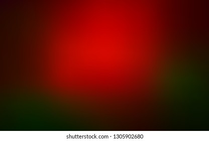 Dark Green, Red vector abstract bright template. New colored illustration in blur style with gradient. New design for your business.