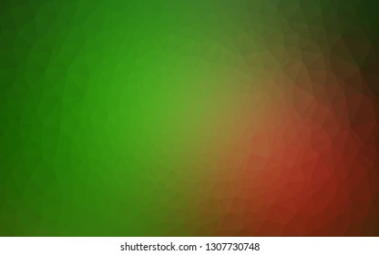 Dark Green, Red vector abstract polygonal layout. A completely new color illustration in a vague style. Completely new template for your business design.