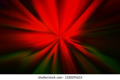 Dark Green, Red vector abstract blurred background. Glitter abstract illustration with gradient design. Completely new design for your business.
