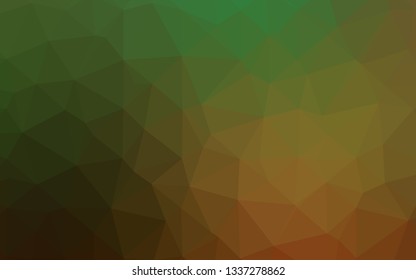 Dark Green, Red vector abstract mosaic pattern. An elegant bright illustration with gradient. Template for your brand book.