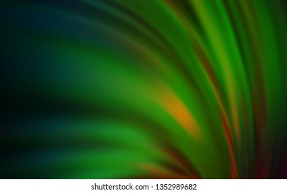 Dark Green, Red vector abstract blurred background. Glitter abstract illustration with gradient design. Blurred design for your web site.