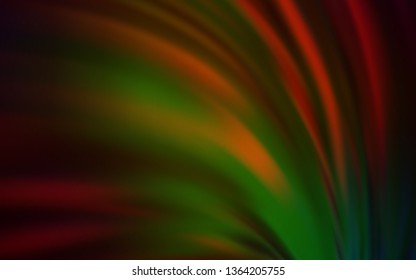 Dark Green, Red vector abstract layout. Glitter abstract illustration with gradient design. Background for designs.