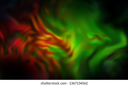 Dark Green, Red vector abstract blurred background. Glitter abstract illustration with gradient design. New style for your business design.