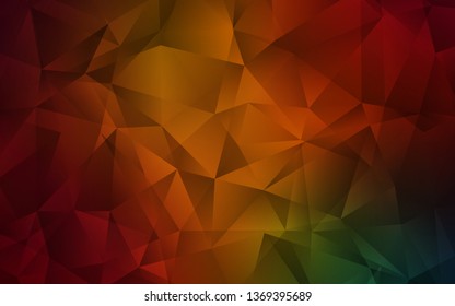 Dark Green, Red vector abstract mosaic pattern. Colorful abstract illustration with triangles. Pattern for a brand book's backdrop.