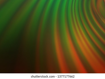 Dark Green, Red vector abstract background. A completely new color illustration in a bokeh style. Brand new style for your business design.