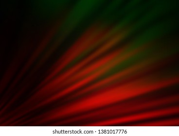 Dark Green, Red vector abstract template. Glitter abstract illustration with an elegant design. A completely new template for your design.