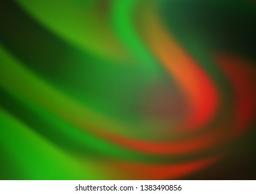 Dark Green, Red vector abstract blurred template. Colorful abstract illustration with gradient. The template can be used for your brand book.