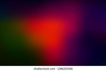 Dark Green, Red vector abstract blurred background. An elegant bright illustration with gradient. Background for designs.