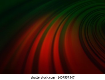 Dark Green, Red vector abstract template. A vague abstract illustration with gradient. The background for your creative designs.