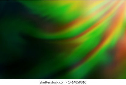 Dark Green, Red vector abstract blurred background. Colorful abstract illustration with gradient. Background for a cell phone.