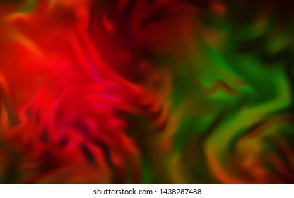 Dark Green, Red vector abstract blurred background. Colorful illustration in abstract style with gradient. Blurred design for your web site.