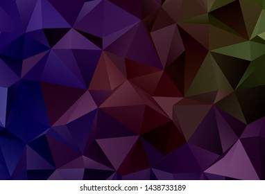 Dark Green, Red vector abstract mosaic backdrop. Colorful illustration in polygonal style with gradient. New template for your brand book.