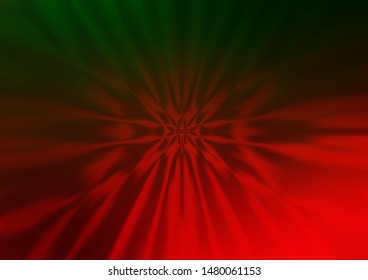 Dark Green, Red vector abstract bright template. A vague abstract illustration with gradient. Brand new style for your business design.