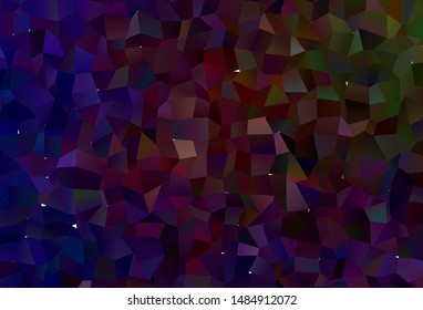 Dark Green, Red vector abstract mosaic background. Colorful illustration in polygonal style with gradient. New template for your brand book.