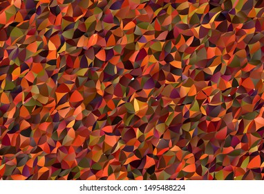 Dark Green, Red vector abstract mosaic backdrop. Colorful illustration in polygonal style with gradient. Polygonal design for your web site.