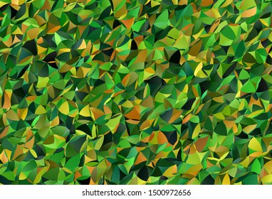 Dark Green, Red vector abstract polygonal pattern. Colorful illustration in polygonal style with gradient. Brand new style for your business design.