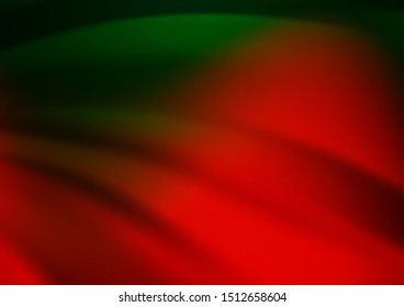 Dark Green, Red vector abstract blurred background. Glitter abstract illustration with an elegant design. The blurred design can be used for your web site.
