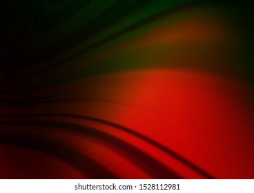 Dark Green, Red vector abstract bright template. Colorful abstract illustration with gradient. The background for your creative designs.