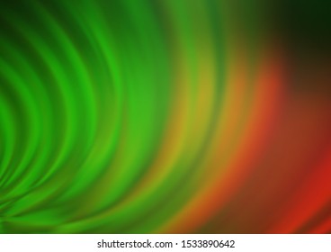 Dark Green, Red vector abstract blurred template. An elegant bright illustration with gradient. A completely new design for your business.